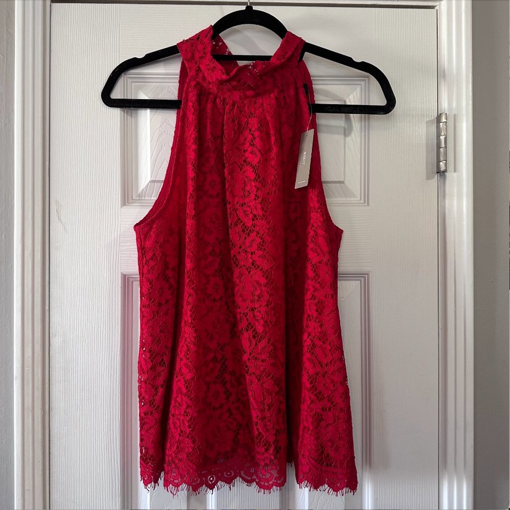 NWT J Crew red lace top